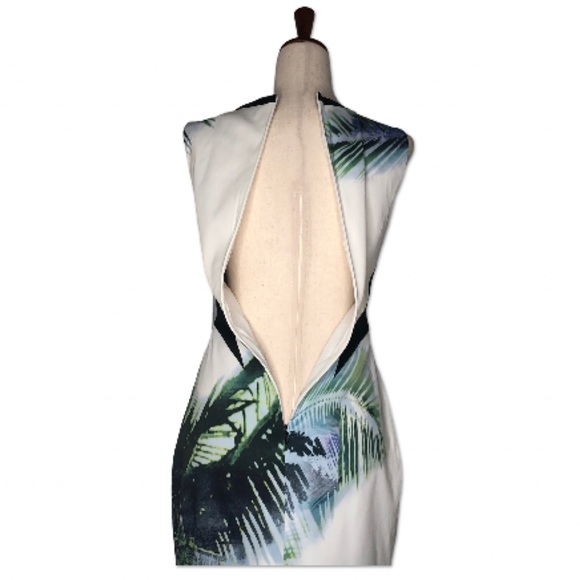 Karen Millen | Stretch Shift Dress | Tropics abstract Print | Sz 6 - Picture 9 of 12